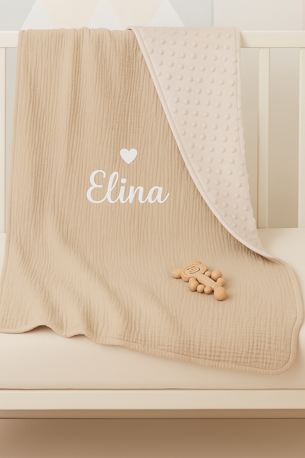Personalisierte Kuscheldecke (100% Baumwolle)